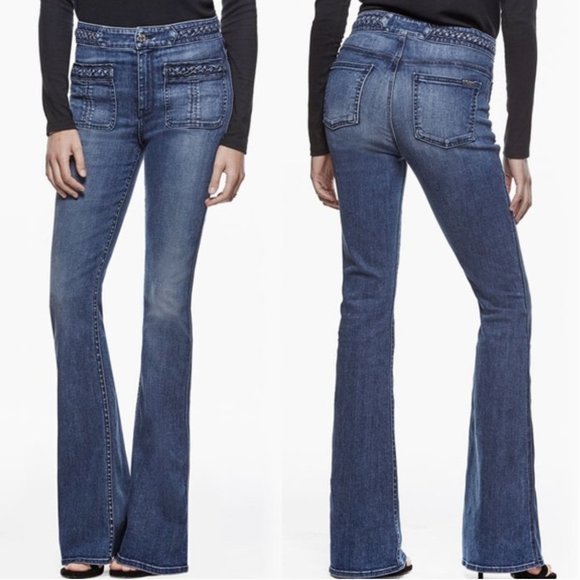 7 For All Mankind Denim - NWT 7 For All Mankind Braided Denim Bootcut Bohemian 70s Flare Jeans Size 31